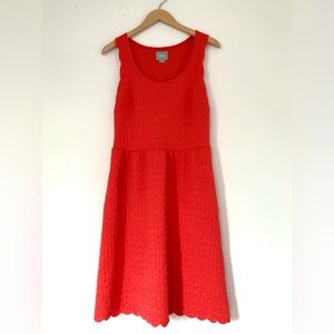 M ::: ANTHROPOLOGIE MAEVE ::: SOFT CORAL FORMAL DRESS WITH OPEN BACK :::